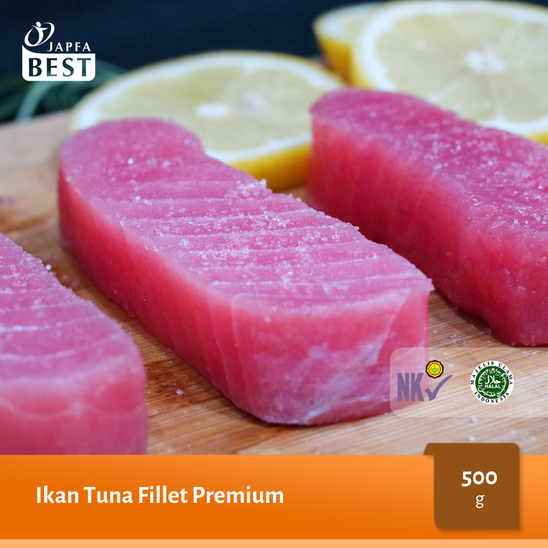 Ikan Tuna Fillet Premium / Tuna Fish Sushi Grade A 500 gr Japfa Best