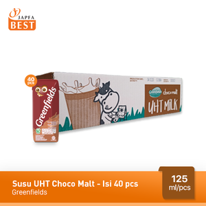 Susu UHT Choco Malt Greenfields 125 ml - Isi 40 pcs