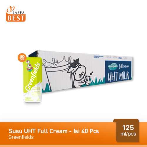 Susu UHT Full Cream Greenfields 125 ml - Isi 40 pcs