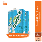 Susu Greenfields UHT Full Cream 1 L - Paket isi 3 Pcs
