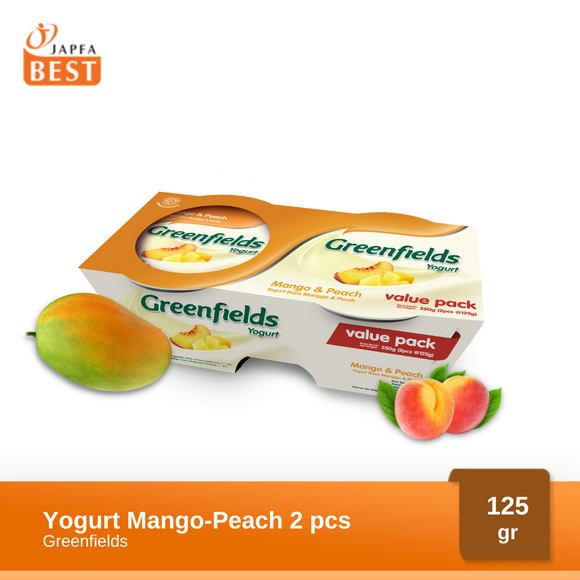 Greenfields Yogurt Mango-Peach 125 gr - Isi 2 Pcs